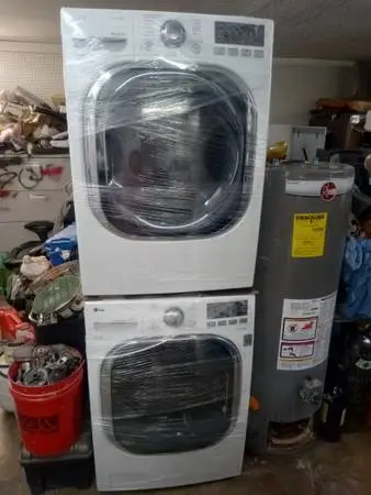 LG stackable  set white front load