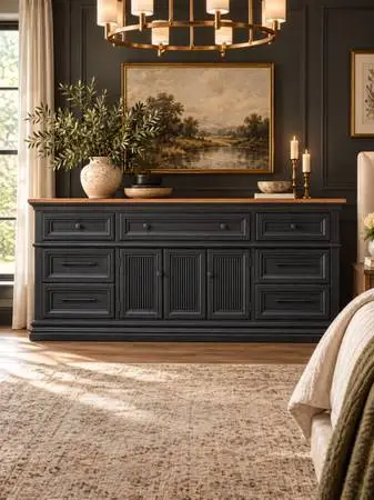 Burlington black dresser, made in the ISA