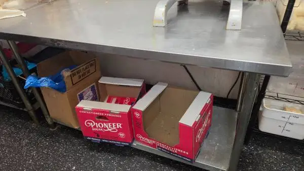 THREE Stainless Steel Commercial Kitchen Tables