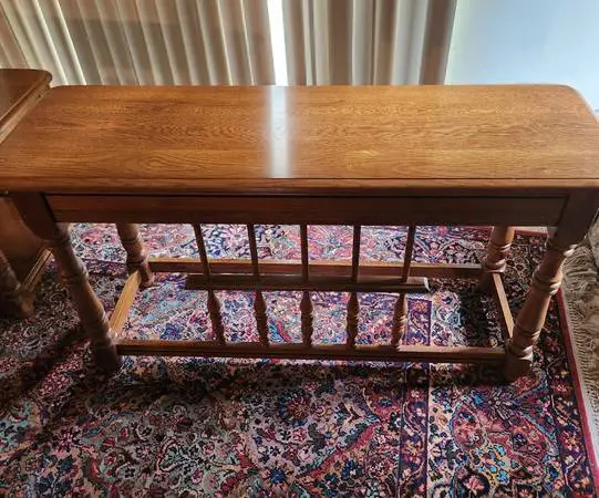 Living Room Set of 3 Tables, Entryway/ Coffee /Side Tables, Solid Oak