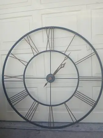 HOWARD MILLER LARGE 49 WORKING IRON WALL CLOCK