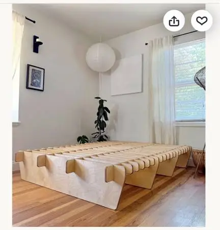 Birch Block BED FRAME (King)