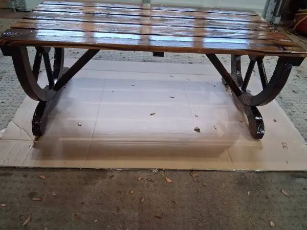 NEW 38.5 Half Wagon Wheel Park Bench / Plant Stand, etc.