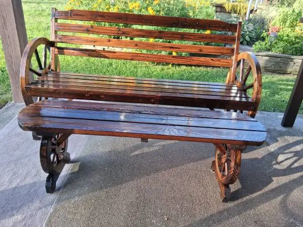 NEW 55.5 Wagon Wheel Park Bench & 46 table / bench.