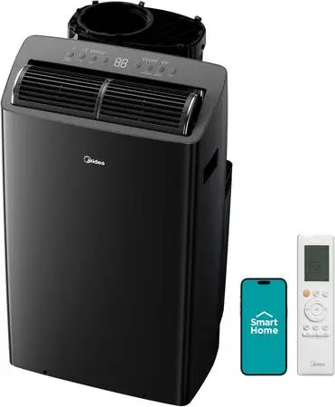 Midea DUO 14,000 BTU Smart Inverter Portable AC + Heat – Open Box / Li