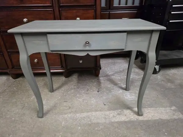 Gray Distressed Make up Table / Accent Table