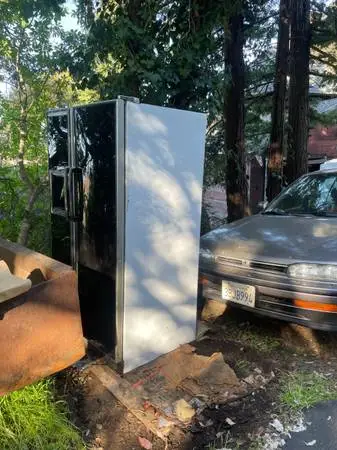 Vintage Black Door Refrigerator