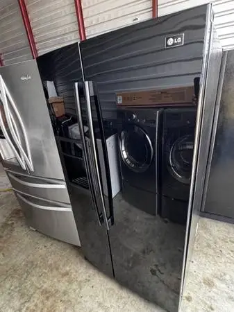 Lg Refrigerator smooth black color side by side