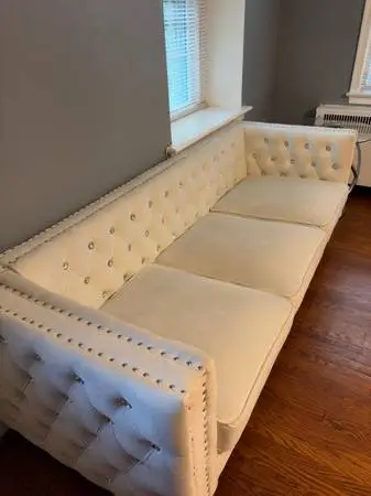 White diamond couch