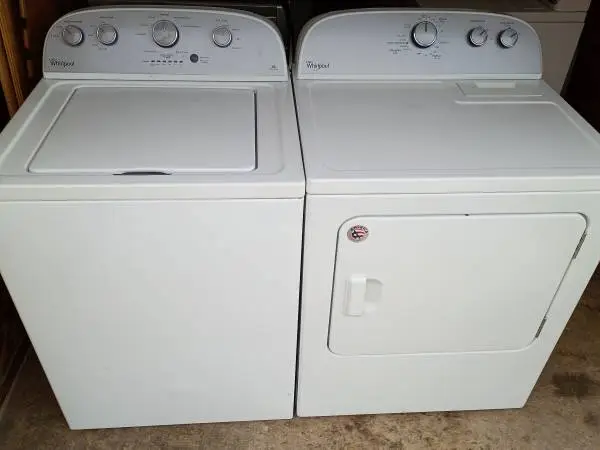 Extra large capacity whirlpool close washer and dryer set washing machine