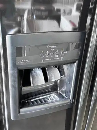 Black  smooth color whirlpool refrigerator side by side