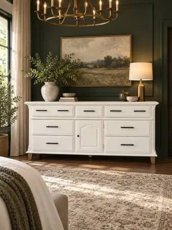 White modern dresser, credenza, Buffet, Tv Stand