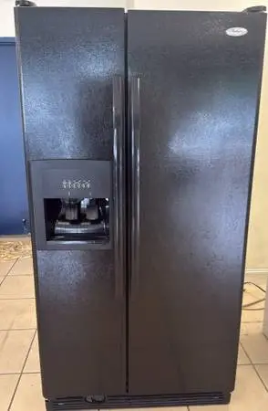FRIDGE SIDE BY SIDE BLACK WHIRLPOOL