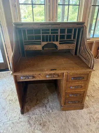 Roll top desk made by Simpoles of Manchester