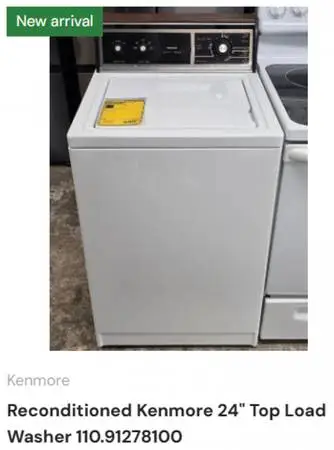 Reconditioned Kenmore 24 Top Load Washer 110.91278100