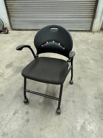 Black Rolling Nesting Chairs