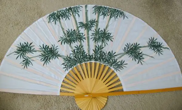 2 LARGE Hand Painted Decorative Wall Fan, last one