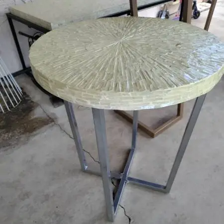End tables.  Matching set of 3.  Capice Shell top