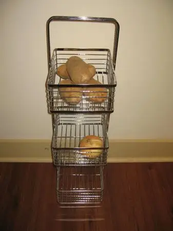 3-Tier Chrome Organizer Baskets for Pantry or small spaces