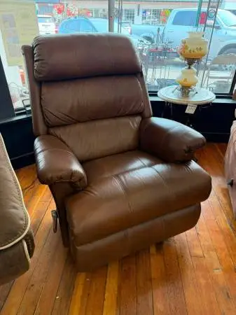 Quality Brown Leather Large Recliner by Lazboy