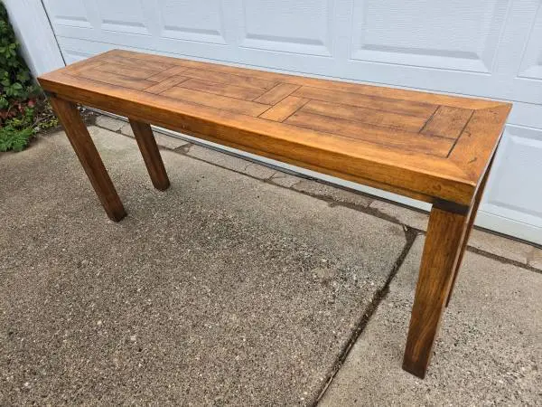 Vintage Woodbriar Console Table by Drexel