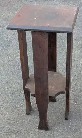 Vintage Arts and Crafts Style Wooden Plant Stand