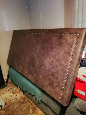 Leather head board for bed