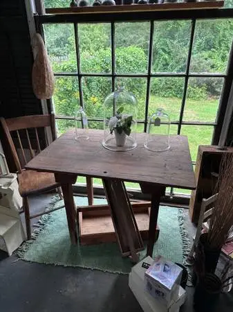 Rustic wood table