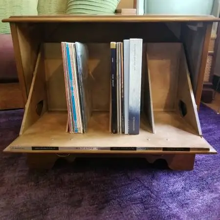 Lane Vinyl Record LD 78 & 45 Media Cabinet Turntable Shelf Storage MCM