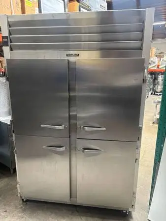 4 Split Door Reach In Freezer Traulsen G22000 NSF Upright On Wheels