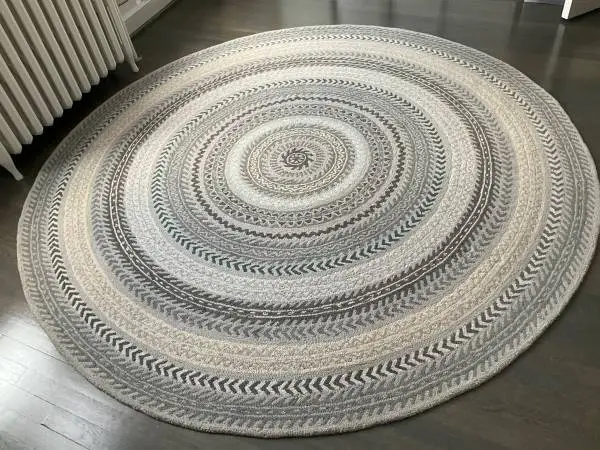 Garnet Hill Fair Isle Hooked Wool Rug — 7’ Round