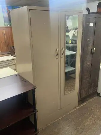 Two door large metal wardrobe