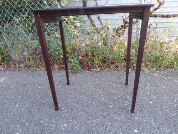 Solid Wood Small Mahogany Color Table