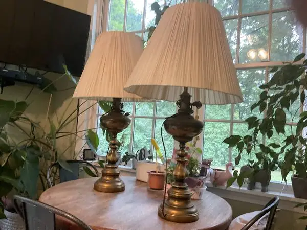 Two Brass Lamps