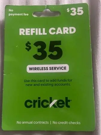 $35 Cricket Service Card