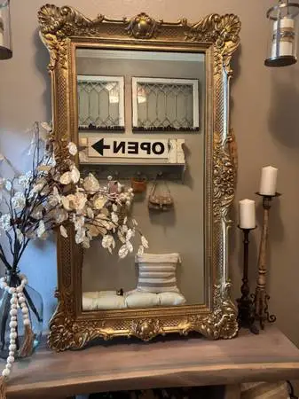 Ornate Gold Gilt Mirror