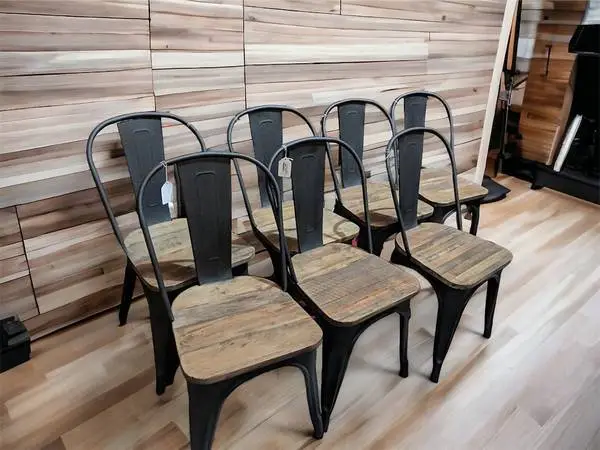 Selection of  Dining Chairs NEW Hand Craft Iron/Wood Buy 1 or 100