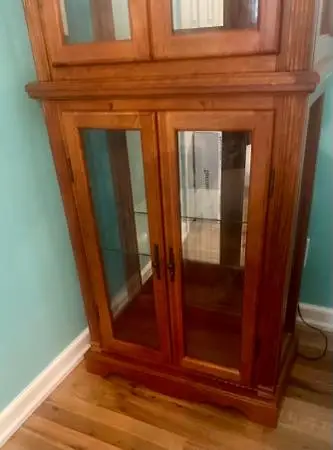 Beautiful Handmade Display Cabinet with locking door and Lower Drawer.