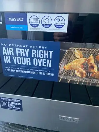 New - maytag 30 inch single wall air fry and convection