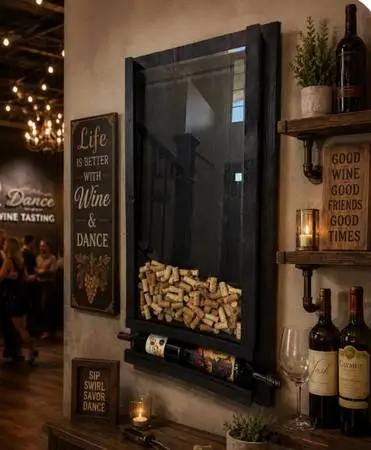 Custom Wine Cork Catcher and Bottle Display