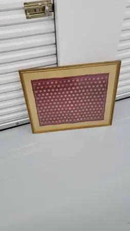 Asian Scarf Framed Very Nice