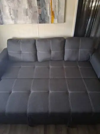 Grey Couch Sofa Sleeper