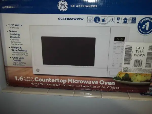 Countertop GE 1.6 cu ft Microwave