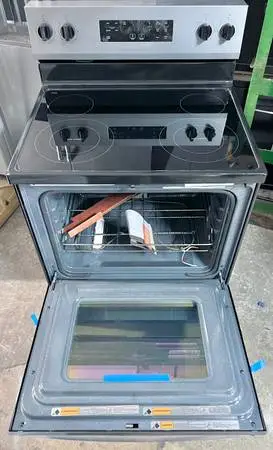 30 Inch New Whirlpool Stainless Steel Electric Range Oven, WFE3530RS