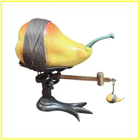 Popliteo David And Goliath Sculpture, Signed