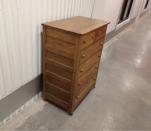 Antique Mission Style Oak Dresser Chest of Drawers Highboy