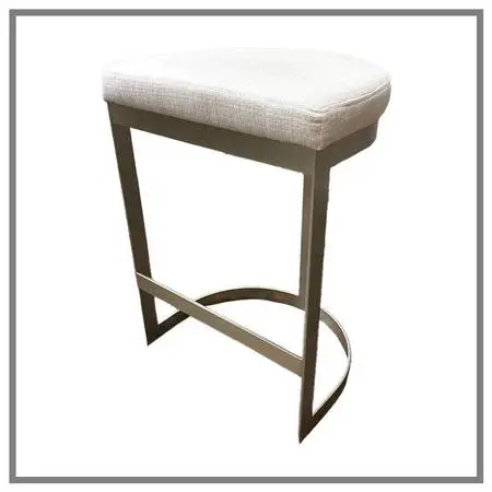 Uttermost Ivanna Counter Stool, White/silver