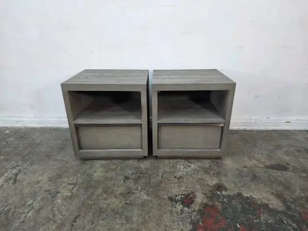 Restoration Hardware Open Bezier nightstands $799.00 Set of 2 — Restor