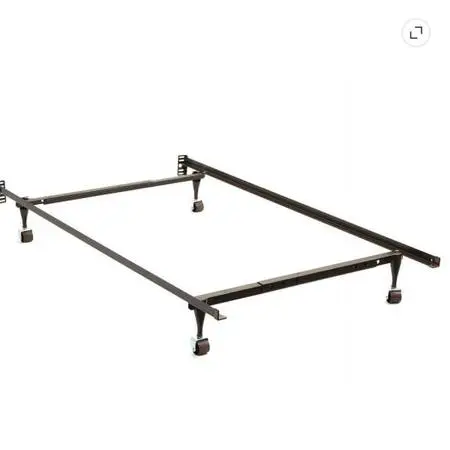 Full-size bedframe with wheels