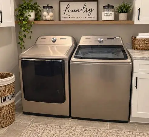 🔥 Samsung Champagne Washer & Dryer Set 🔥